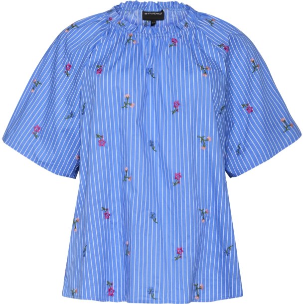 Leni Bluse Bl�/Hvid