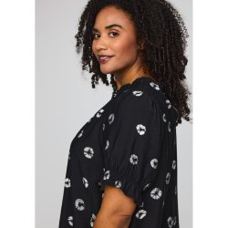 Fozia Bluse Sort/Hvid