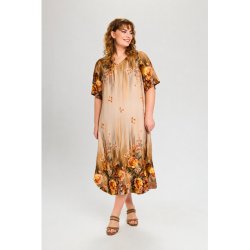 Cosima Kjole Sand/Flowers