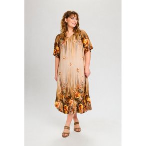 Cosima Kjole Sand/Flowers