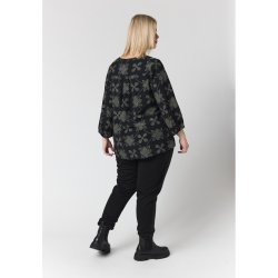 Emmy Bluse Sort print