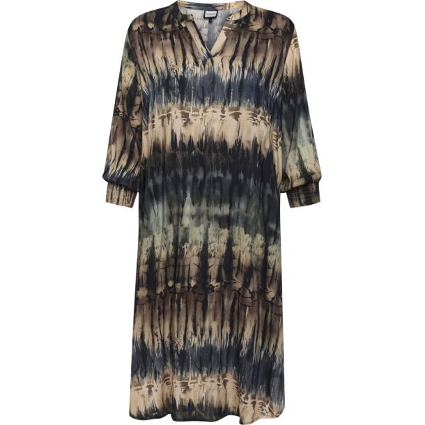 Valdis Kjole Beige Print