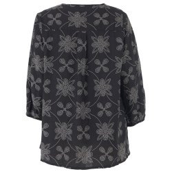Emmy Bluse Sort print