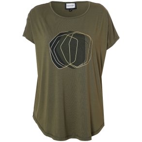 Gitte T-Shirt Olive m.print