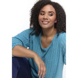 Ilana Strik Bluse Turkis