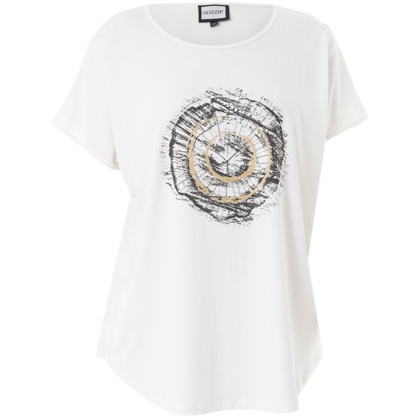 Gitte T-Shirt Hvid m.print