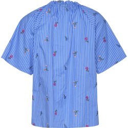 Leni Bluse Bl�/Hvid