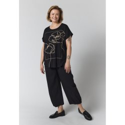 Gitte T-Shirt Sort m.print