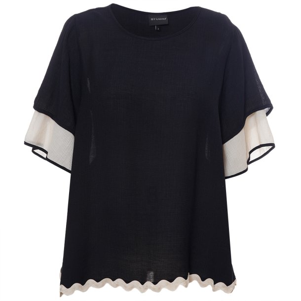 Lone Bluse Sort/hvid