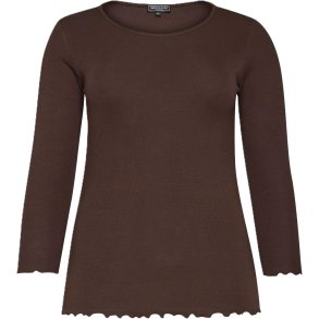 Sandgaard Rib Bluse Brun