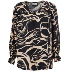 Sophia Bluse Sort/latte