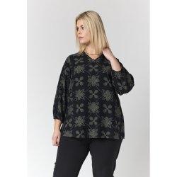 Emmy Bluse Sort print