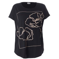 Gitte T-Shirt Sort m.print