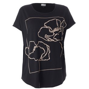 Gitte T-Shirt Sort m.print
