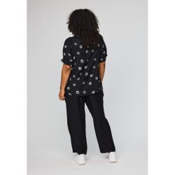 Fozia Bluse Sort/Hvid