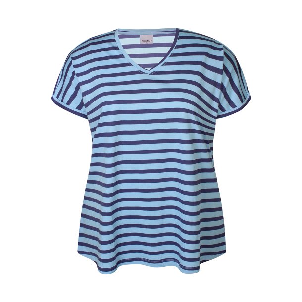 Alberta Bluse s/s Strib Lilla