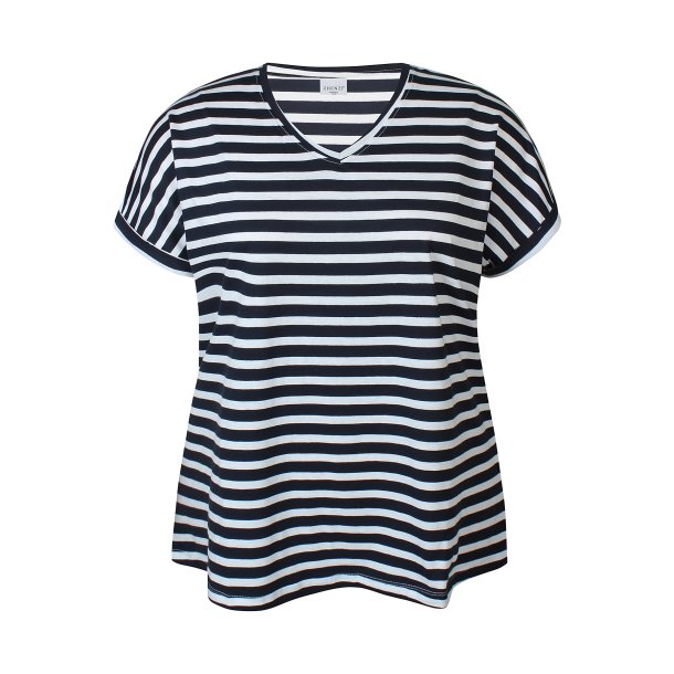 Alberta Bluse s/s Strib Navy