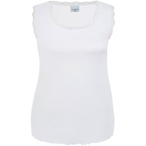 Lara Rib Top Hvid