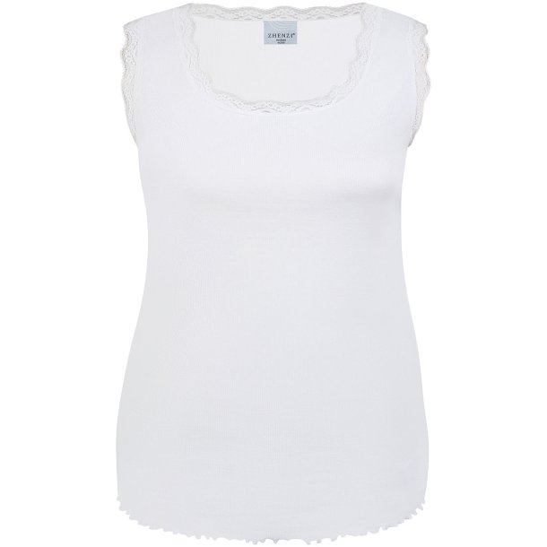 Lara Rib Top Hvid