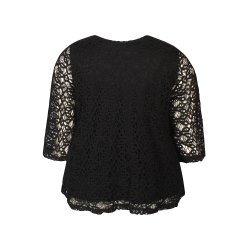 Olga Blonde Bluse Sort