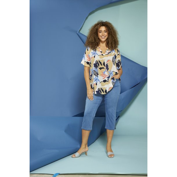 Jazzy Denim Capri Buks Bl  Wide L56