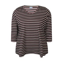 Alberta Bluse Brun Strib