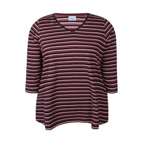 Alberta Bluse Maroon Strib