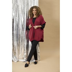 Kogle Strik Poncho Burdundy