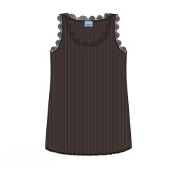 Lara Rib Top Brun