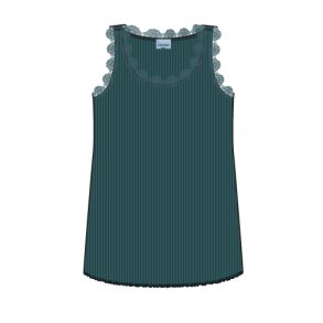 Lara Rib Top Petrol