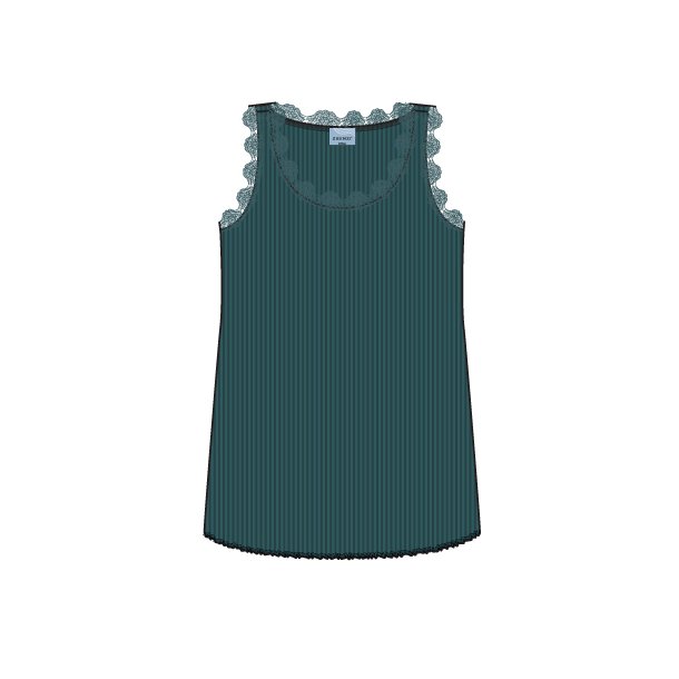 Lara Rib Top Petrol
