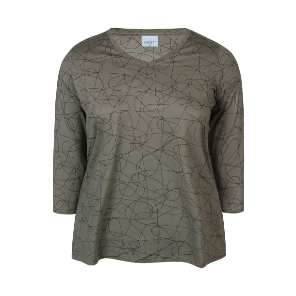 Alberta Bluse Print Army