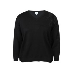 Elga Strik Bluse Sort