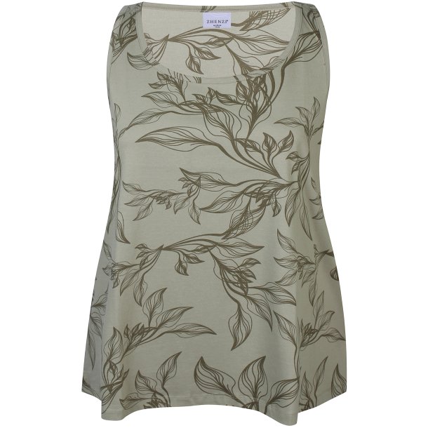 Alberta Top Print Dusty Tea