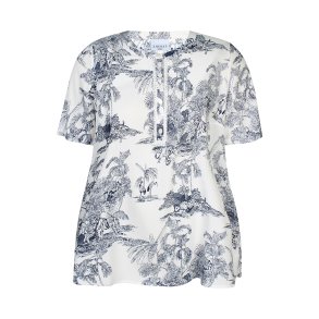 Ivory Bluse Offwhite/Navy