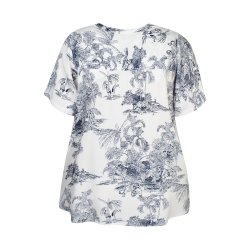 Ivory Bluse Offwhite/Navy