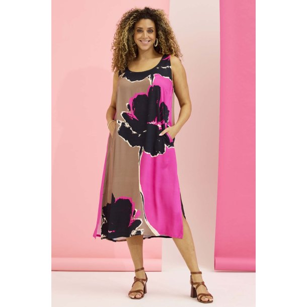 Janel Kjole Pink Print