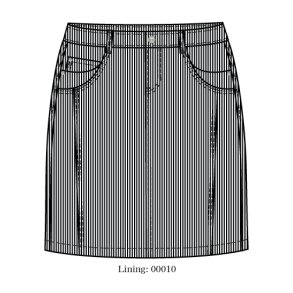 Stribet Boyer Nederdel Sort