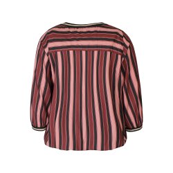 Linny Stribet Bluse Maroon