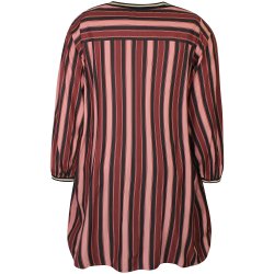 Linny Stribet Kjole Maroon
