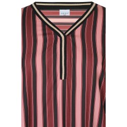 Linny Stribet Kjole Maroon