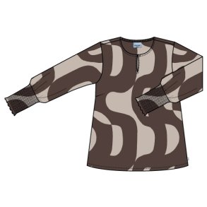 Lonie Bluse Brun Print