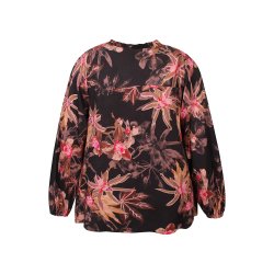 Loren Bluse Sort/Rose