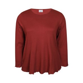 Lara Rib Bluse Maroon