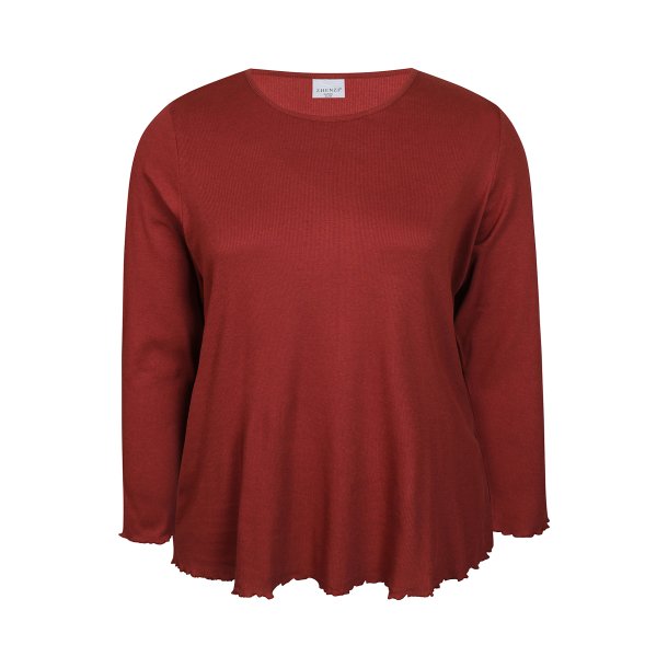 Lara Rib Bluse Maroon