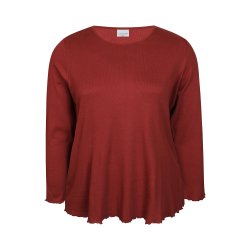 Lara Rib Bluse Maroon