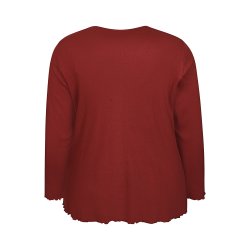 Lara Rib Bluse Maroon
