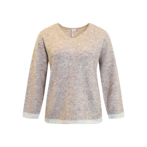 Strik Bluse Camel melange