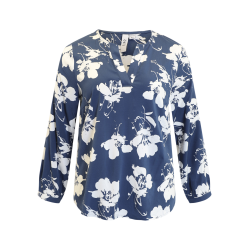 Bluse Bl� Print