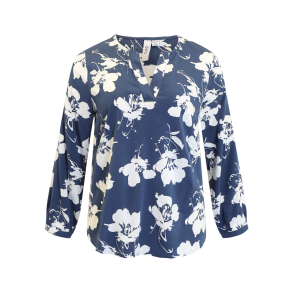 Bluse Bl� Print